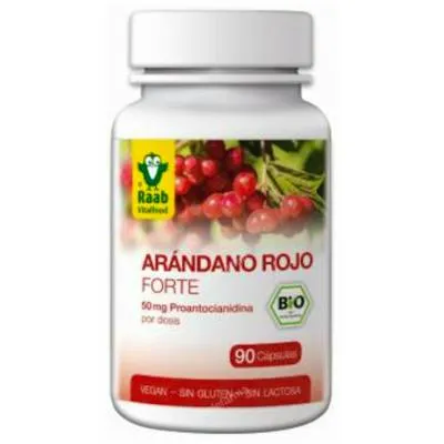 Arándano rojo forte sin gluten BIO 90 cápsulas, Raab Vitalfood
