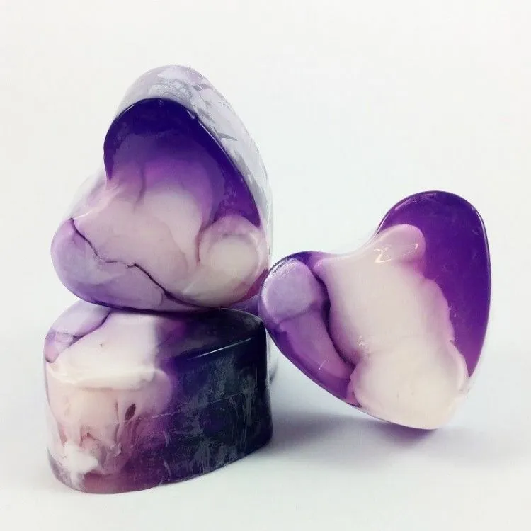 Jabón forma corazón Arándanos y moras, Big Soap Factory