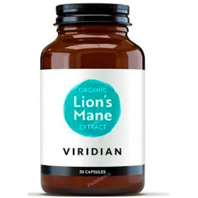 Organisches Löwenmähne-Extrakt 30 pflanzliche Kapseln, Viridian
