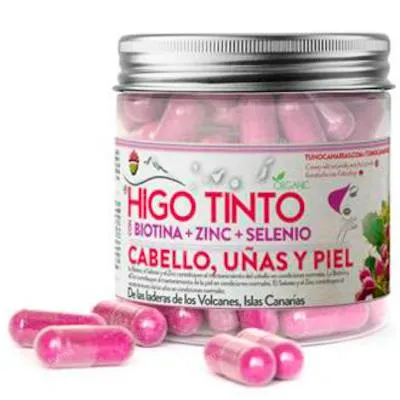 Higo tinto biotina + zinc + selenio 90 cápsulas, Tuno Canarias