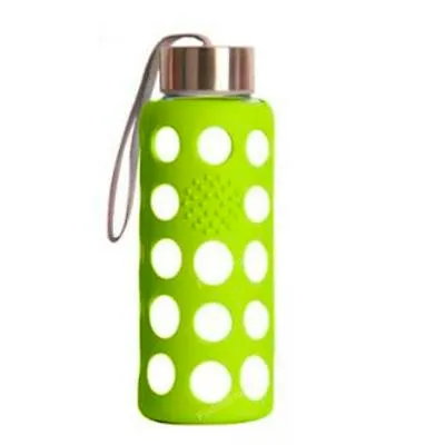 Botella borosilicato con silicona verde BBO6 300 ml, Irisana