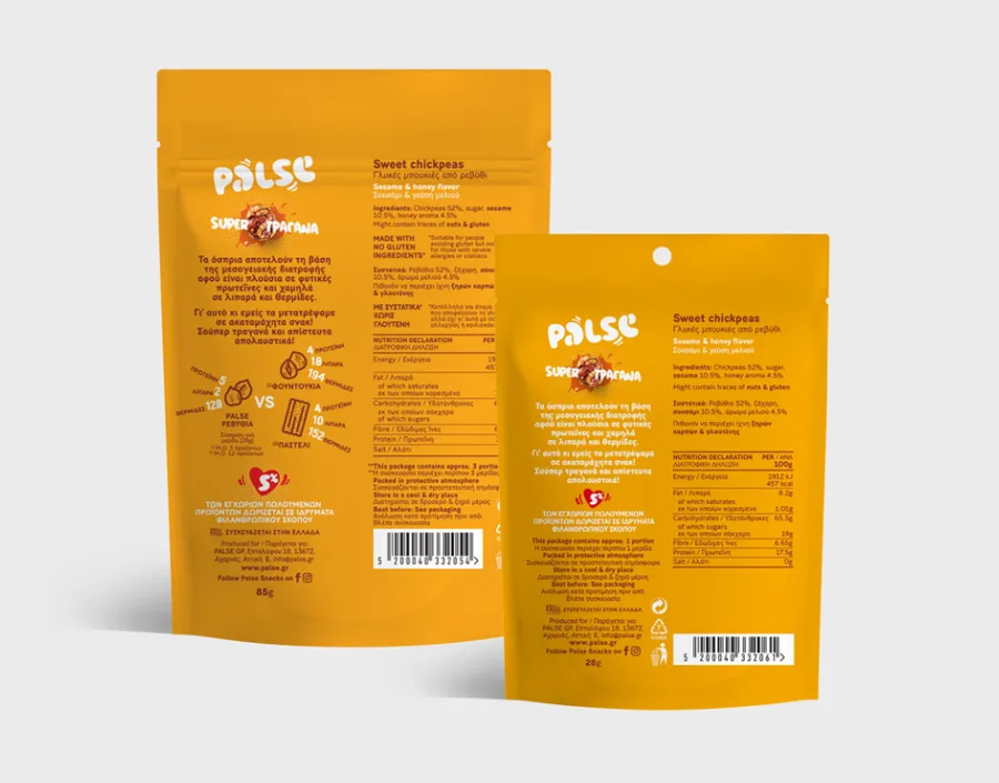 Snack de garbanzos y sésamo con sabor a miel 85 g, Palse · imagen 2