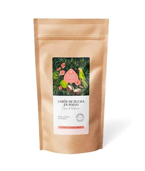 Recarga Jabón ducha Coco-Hibisco en polvo, Eliah Sahil