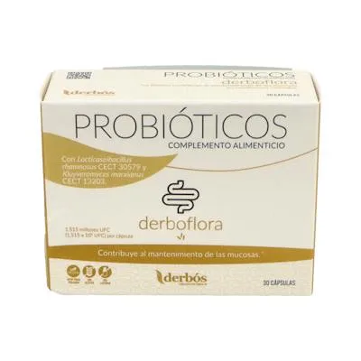 Probioticos derboflora 30 cápsulas, Derbos