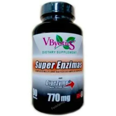 Superenzimas con digeszyme 90 cápsulas, Vbyotics