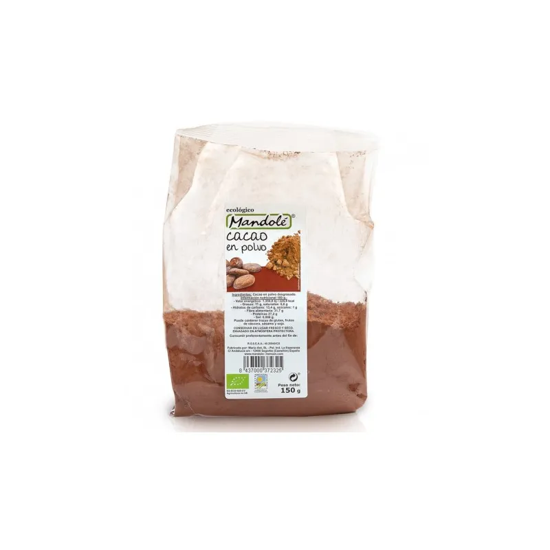 Cacao polvo desgrasado BIO 125 g, Mandole