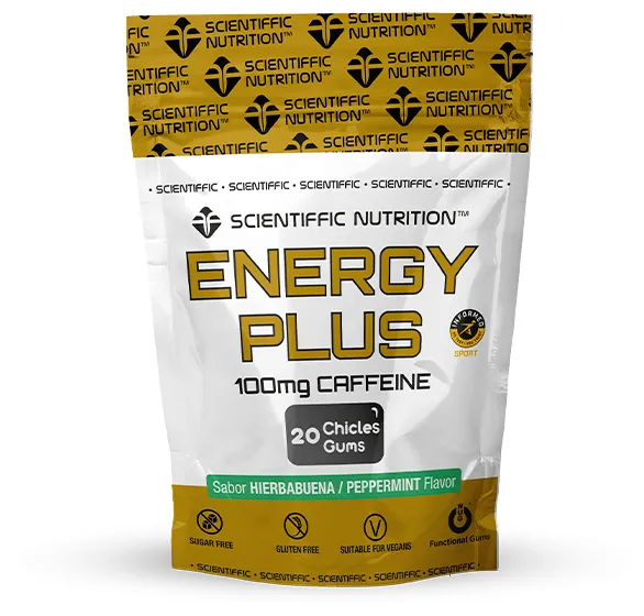 Chicle energy gum hierbabuena 20 uds., Scientific Nutrition