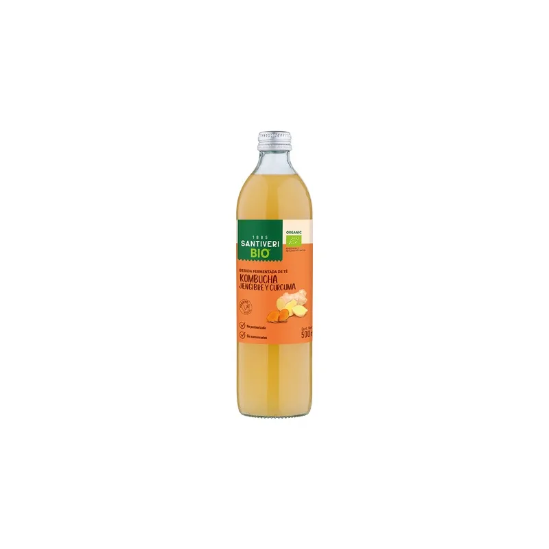 Kombucha cúrcuma BIO 250 ml, Santiveri