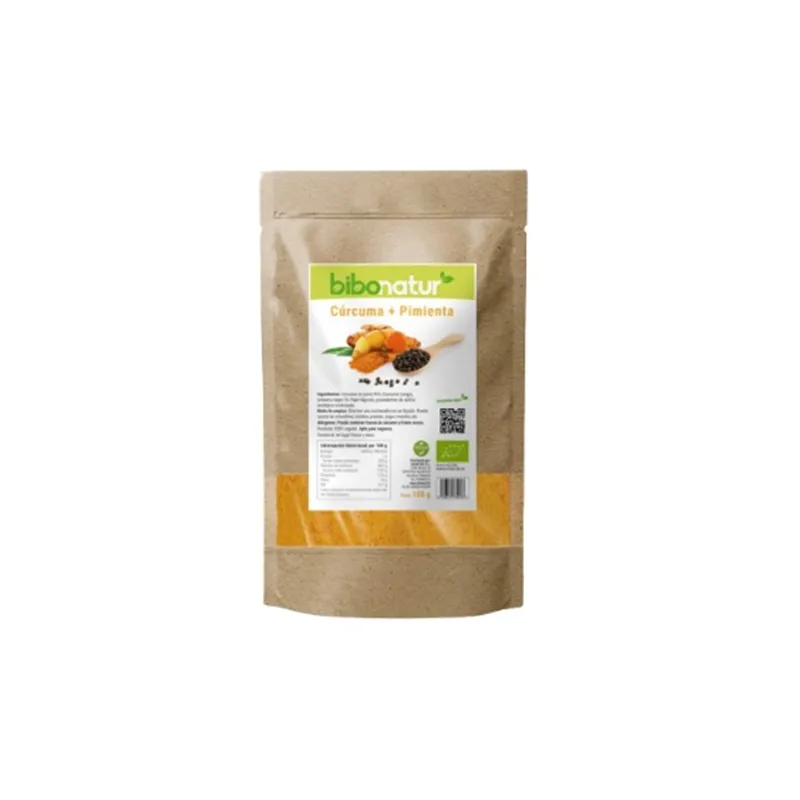 Cúrcuma+pimienta BIO 150 g, Bibonatur