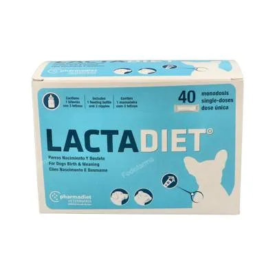Lait en poudre lactadiet naissance chiens 300 g 40 sachets vet 7,5 g, Opko