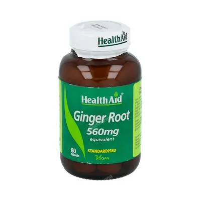 Jengibre (ginger root) raíz 60 comprimidos, Health Aid