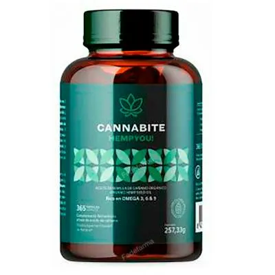 Cannabite omega 3 6 9 aceite de cañamo 365 cápsulas, Cannabite Hempyou