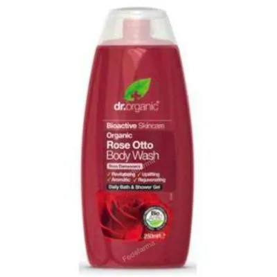 Gel de ducha rosa de damasco 250 ml, Dr. Organic