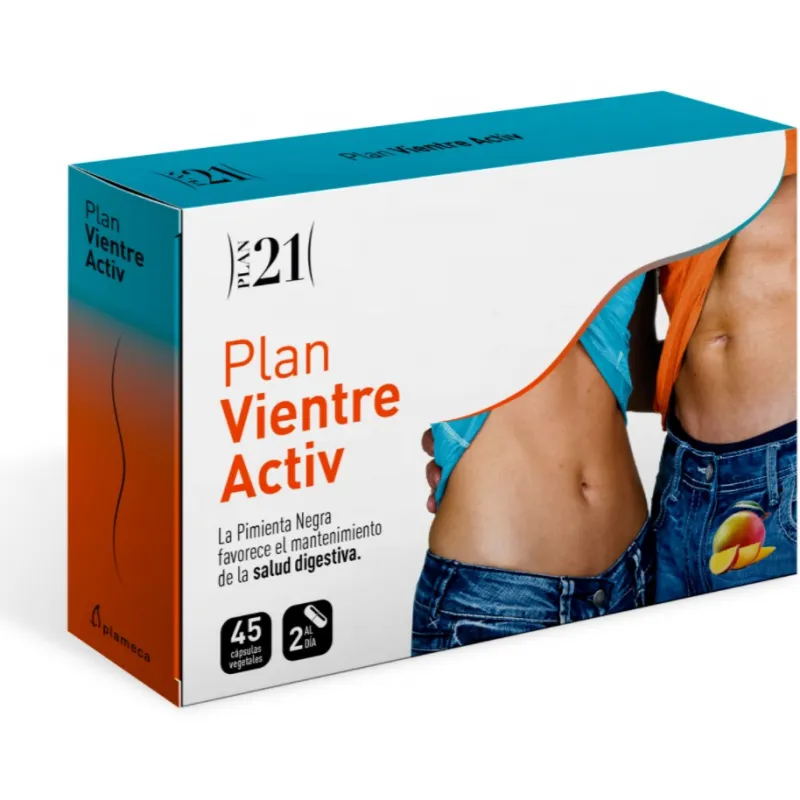 Plan 21 vientre activ 45 cápsulas, Plameca