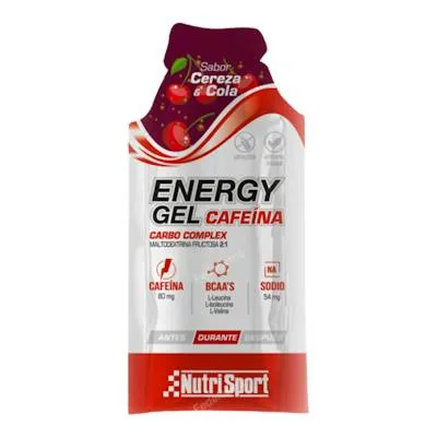 Energy gel cereza-cola con cafeina 24 uds., Nutrisport