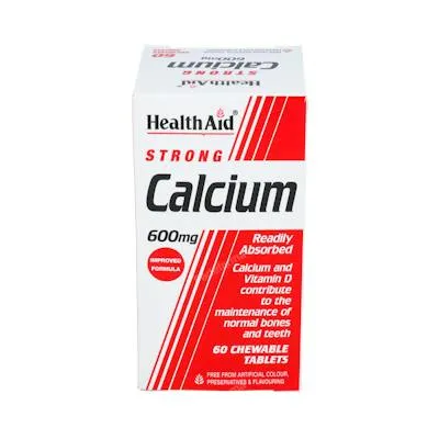 Calcio 600 mg 60 comprimidos masticables, Health Aid
