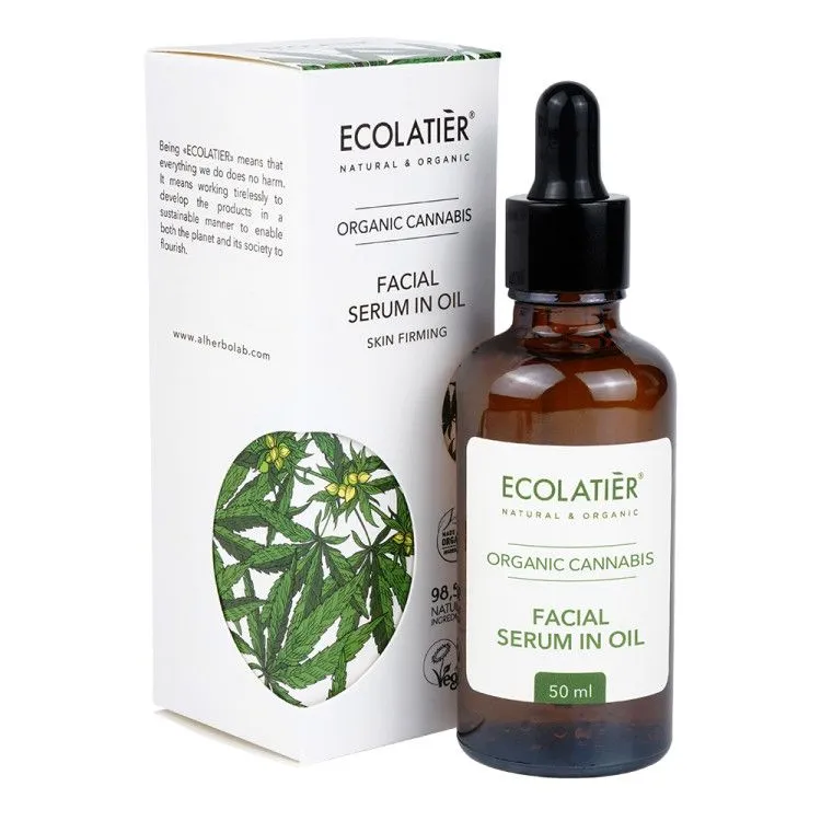 Sérum Facial em Óleo Reafirmante da Pele à base de Cannabis BIO, Ecolatier