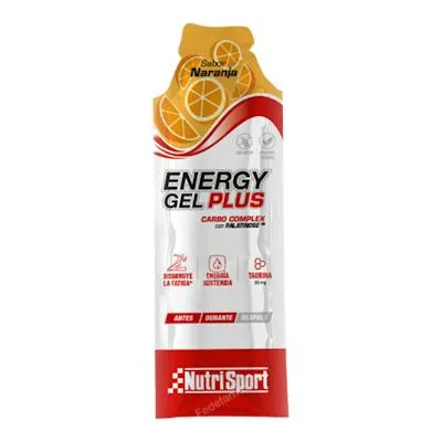 Energy gel plus naranja 18 uds., Nutrisport