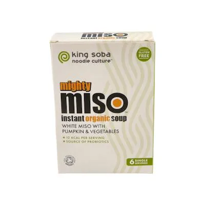 Sopa miso calabaza-verduras instant 6sbrsx BIO 10 g, King Soba