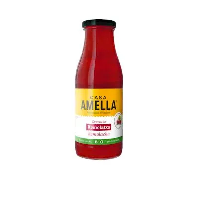 Crema de remolacha s/g s/l sin aditivo bajo en sal BIO 500 g, Casa Amella