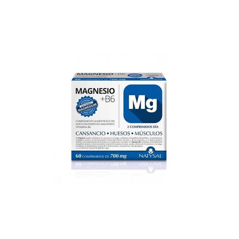 Magnesio bisglicinato quelado b6 60 comprimidos, Natysal
