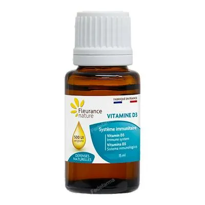 Vitamina D3 frasco cuentagotas de 15 ml, Fleurance Nature