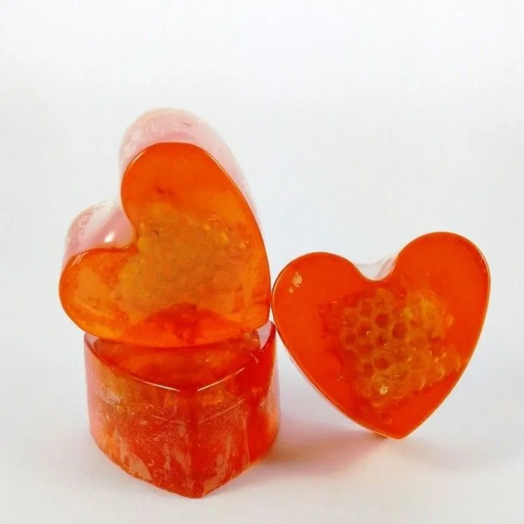 Jabón forma corazón Miel, Big Soap Factory