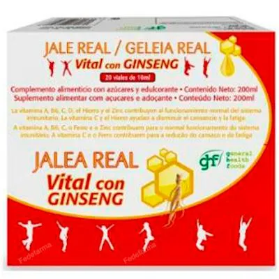 Pappa reale vital con ginseng 10 ml flaconcini di vetro 20 pz., Ghf