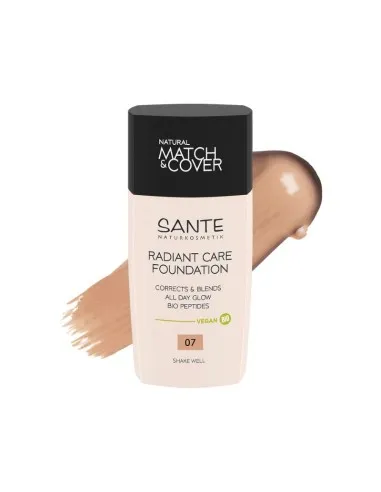 Vloeibare foundation radiant care 07 rose beige sante, Sante Naturkosmetik
