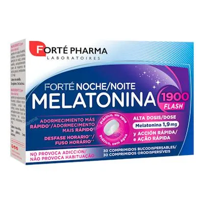 Melatonina flash 1900 30 comprimidos, Forte Pharma