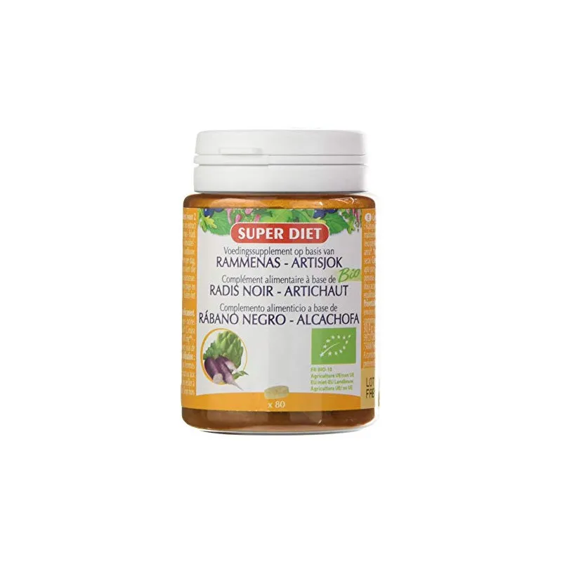 Rabano+alcachofa BIO 80 comprimidos, Superdiet