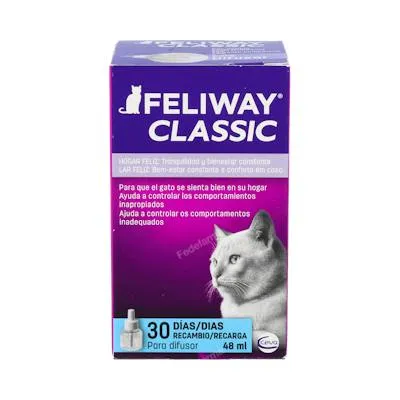 Feliway classic gatos recambio difusor vet 48 ml, Ceva Vet
