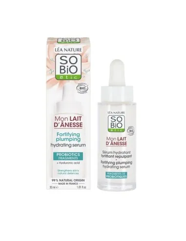 Sérum facial hidratante fortalecedor y rellenador leche de burra sobio, SO'BiO étic