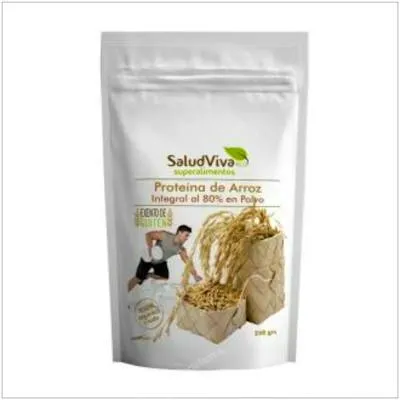 Proteína de arroz al 80% sin gluten sin azúcar BIO 250 g, Salud Viva