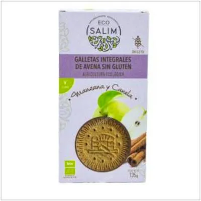 Bio-Apfel-Zimt-Haferkekse glutenfrei 135 g, Eco Salim