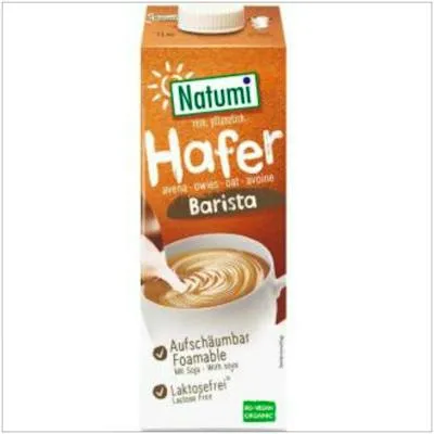 Bebida vegetal de avena soja barista 1 l BIO 8 uds., Natumi