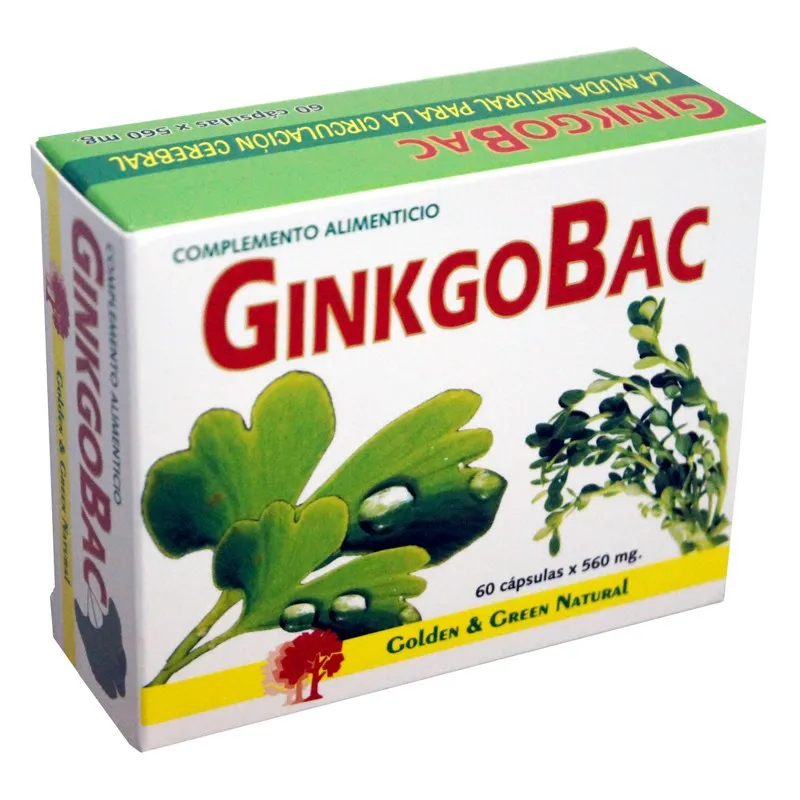 Ginkgobac 560 mg golden-green 60 cápsulas, Golden Green