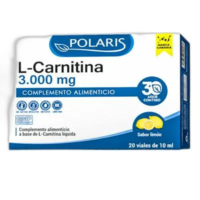 L-carnitina limón 3000 mg 20 viales, Polaris