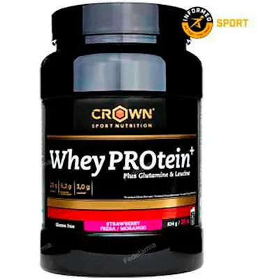 Whey protein + fresa (25 porciones) 834 g, Crown Sport Nutrition