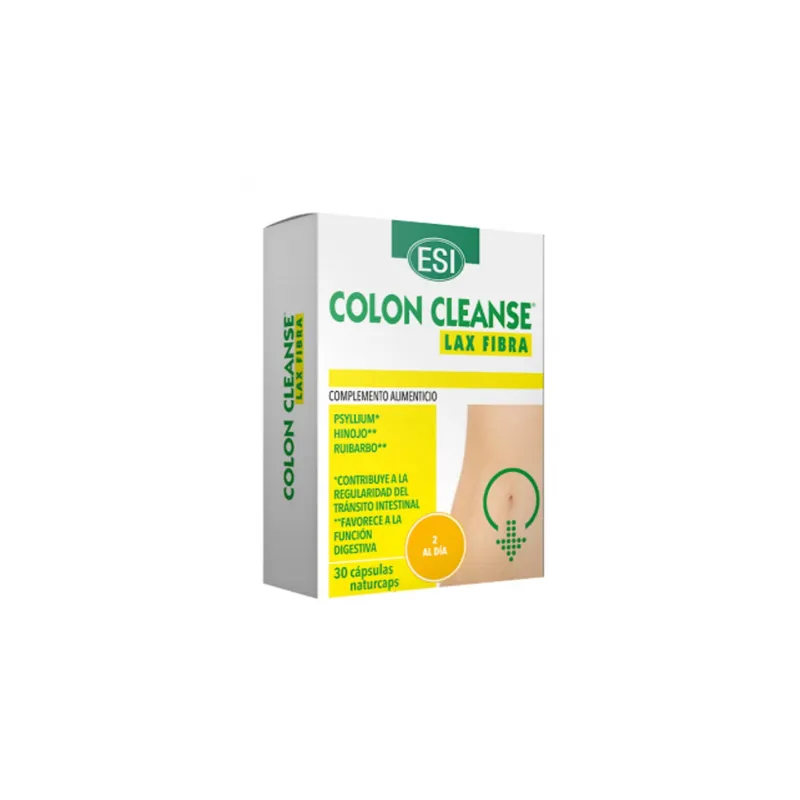 Colon cleanse lax fibra 30 cápsulas caja amarilla 25.5 g, Esi-trepat Diet