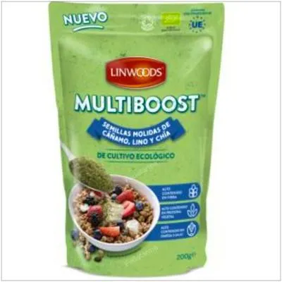 Semillas de cañamo molidas lino y chia BIO 200 g, Linwoods