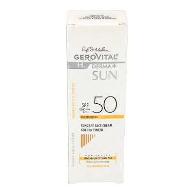 Gerovital crema solar SPF50 tono dorado 50 ml, Gerovital H3 (dra. Ana Aslan)