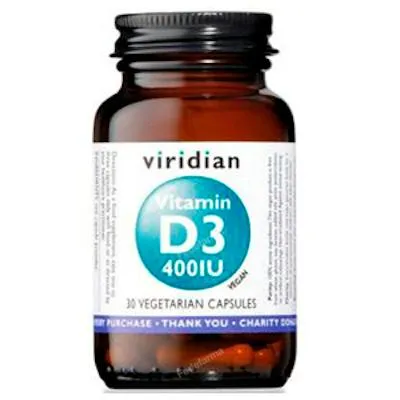 Vitamina D3 400ui 30 cápsulas, Viridian