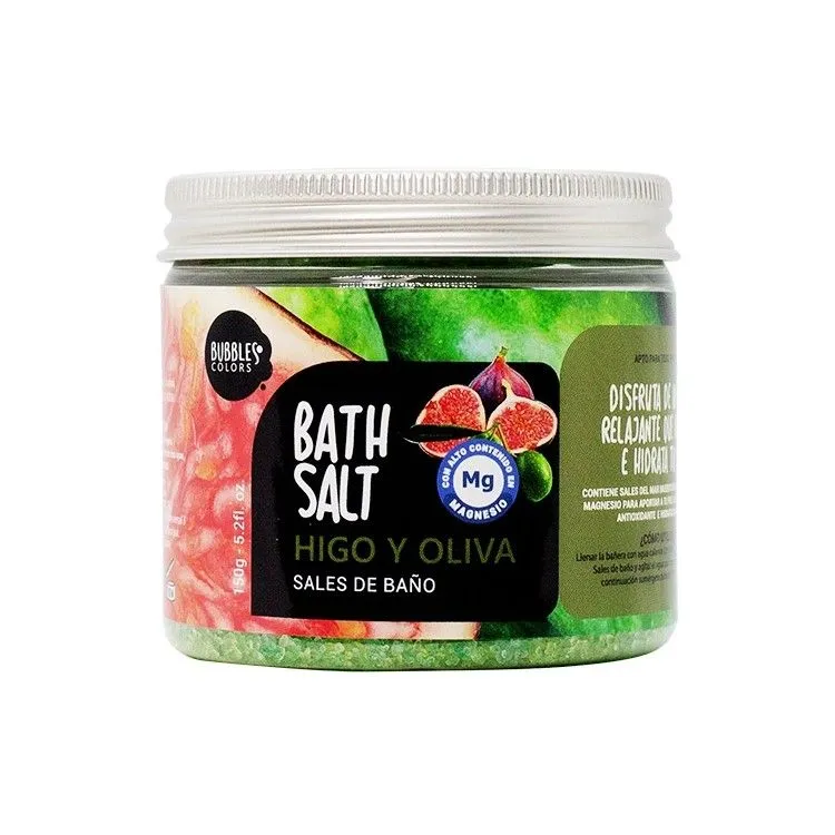 Tarro sales de baño - Higo y oliva 150 g, Bubbles & Colors