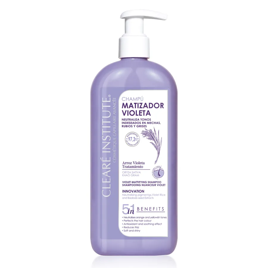 Matizador violeta champú 400 ml, Cleare Institute