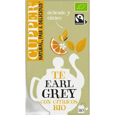 Earl Grey Tee mit Zitrusfrüchten 20 Beutel BIO, Cupper