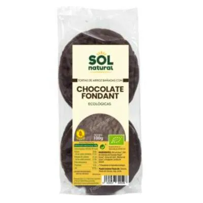 Tortas de arroz con chocolate dark BIO 100 g, Solnatural