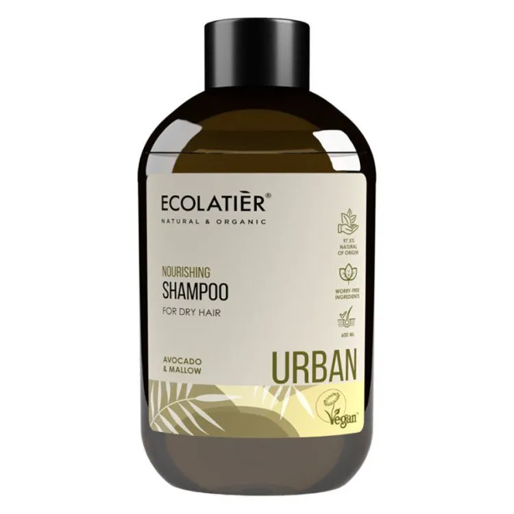 Nährendes Shampoo für trockenes Haar mit Avocado und Malve, Ecolatier