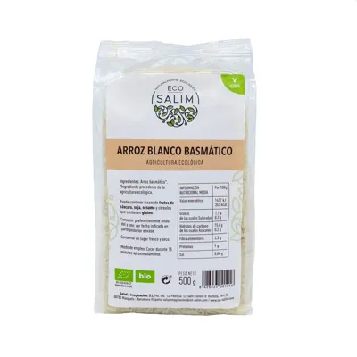 Arroz Blanco Basmatico BIO 500 g, Ecosalim