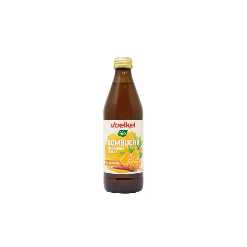 Kombucha mandarina cayena BIO 330 ml, Voelkel